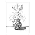 Picture of Hand Drawn Vase _GroupedProduct_Rectangle_Portrait_Canvas_Framed_