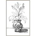 Picture of Hand Drawn Vase _GroupedProduct_Rectangle_Portrait_Canvas_Framed_