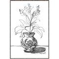 Picture of Hand Drawn Vase _GroupedProduct_Rectangle_Portrait_Canvas_Framed_