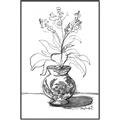Picture of Hand Drawn Vase _GroupedProduct_Rectangle_Portrait_Canvas_Framed_
