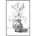 Picture of Hand Drawn Vase _GroupedProduct_Rectangle_Portrait_Canvas_Framed_