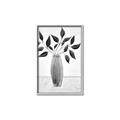 Picture of Black Vase Botanical I _GroupedProduct_Rectangle_Portrait_Canvas_Framed_