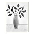 Picture of Black Vase Botanical I _GroupedProduct_Rectangle_Portrait_Canvas_Framed_