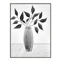 Picture of Black Vase Botanical I _GroupedProduct_Rectangle_Portrait_Canvas_Framed_