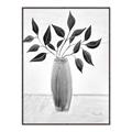 Picture of Black Vase Botanical I _GroupedProduct_Rectangle_Portrait_Canvas_Framed_