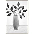 Picture of Black Vase Botanical I _GroupedProduct_Rectangle_Portrait_Canvas_Framed_