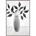 Picture of Black Vase Botanical I _GroupedProduct_Rectangle_Portrait_Canvas_Framed_