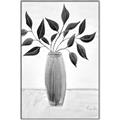 Picture of Black Vase Botanical I _GroupedProduct_Rectangle_Portrait_Canvas_Framed_