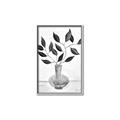 Picture of Black Vase Botanical II _GroupedProduct_Rectangle_Portrait_Canvas_Framed_