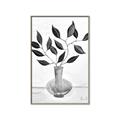 Picture of Black Vase Botanical II _GroupedProduct_Rectangle_Portrait_Canvas_Framed_
