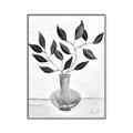 Picture of Black Vase Botanical II _GroupedProduct_Rectangle_Portrait_Canvas_Framed_