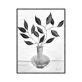 Picture of Black Vase Botanical II _GroupedProduct_Rectangle_Portrait_Canvas_Framed_