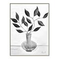 Picture of Black Vase Botanical II _GroupedProduct_Rectangle_Portrait_Canvas_Framed_