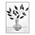 Picture of Black Vase Botanical II _GroupedProduct_Rectangle_Portrait_Canvas_Framed_