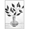 Picture of Black Vase Botanical II _GroupedProduct_Rectangle_Portrait_Canvas_Framed_