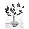 Picture of Black Vase Botanical II _GroupedProduct_Rectangle_Portrait_Canvas_Framed_