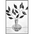 Picture of Black Vase Botanical II _GroupedProduct_Rectangle_Portrait_Canvas_Framed_