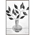 Picture of Black Vase Botanical II _GroupedProduct_Rectangle_Portrait_Canvas_Framed_
