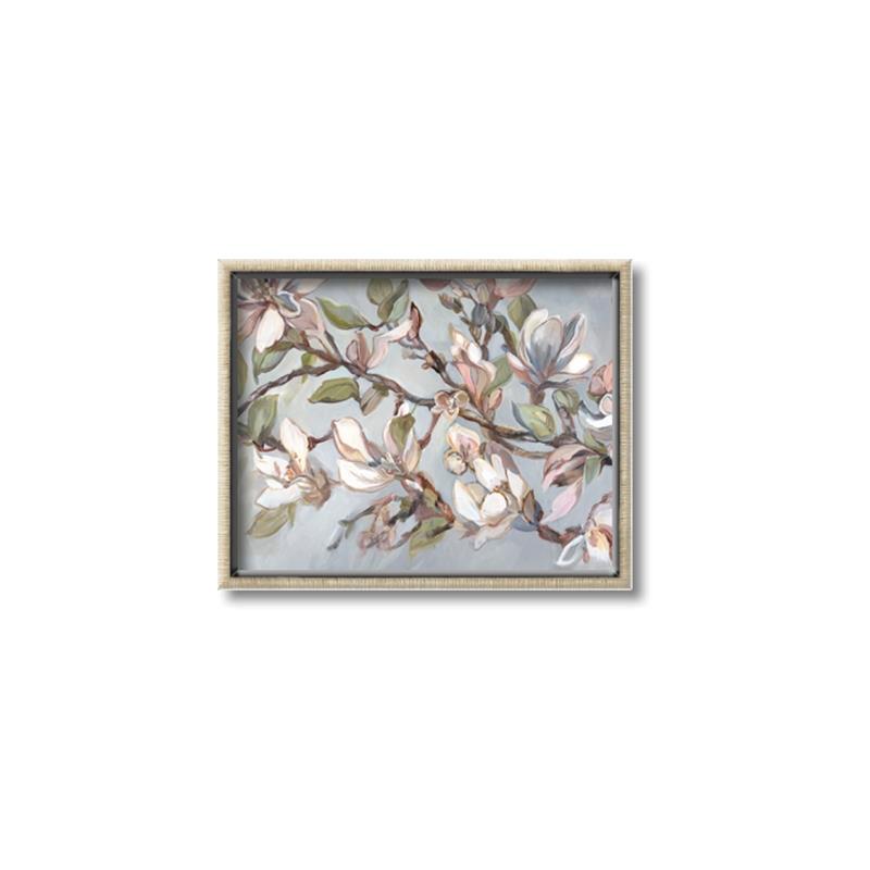 Picture of Pink Mangnolias Branch II _GroupedProduct_Rectangle_Landscape_Canvas_Framed_