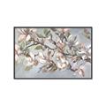 Picture of Pink Mangnolias Branch II _GroupedProduct_Rectangle_Landscape_Canvas_Framed_