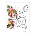 Picture of Floral Butterfly I _GroupedProduct_Rectangle_Portrait_Canvas_Framed_
