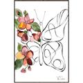 Picture of Floral Butterfly I _GroupedProduct_Rectangle_Portrait_Canvas_Framed_