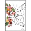 Picture of Floral Butterfly I _GroupedProduct_Rectangle_Portrait_Canvas_Framed_