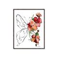 Picture of Floral Butterfly II _GroupedProduct_Rectangle_Portrait_Canvas_Framed_
