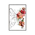 Picture of Floral Butterfly II _GroupedProduct_Rectangle_Portrait_Canvas_Framed_