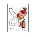 Picture of Floral Butterfly II _GroupedProduct_Rectangle_Portrait_Canvas_Framed_