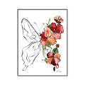 Picture of Floral Butterfly II _GroupedProduct_Rectangle_Portrait_Canvas_Framed_