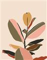 Picture of Color Block Leaves VI _GroupedProduct_Rectangle_Portrait_Unframed_Print_Only_