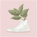 Picture of Plant Shoe Pink _GroupedProduct_Square_Unframed_Print_Only_