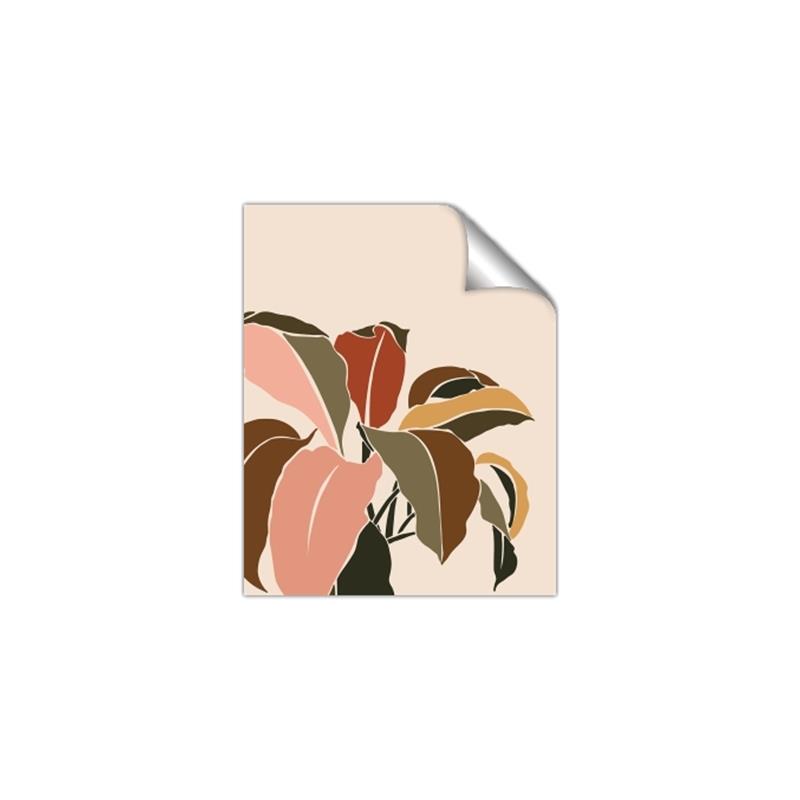 Picture of Color Block Leaves IV _GroupedProduct_Rectangle_Portrait_Unframed_Print_Only_