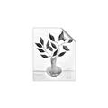 Picture of Black Vase Botanical II _GroupedProduct_Rectangle_Portrait_Unframed_Print_Only_