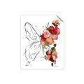 Picture of Floral Butterfly II _GroupedProduct_Rectangle_Portrait_Unframed_Print_Only_