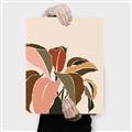 Picture of Color Block Leaves IV _GroupedProduct_Rectangle_Portrait_Canvas_