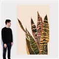 Picture of Color Block Leaves V _GroupedProduct_Rectangle_Portrait_Canvas_