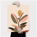 Picture of Color Block Leaves VI _GroupedProduct_Rectangle_Portrait_Canvas_