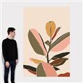 Picture of Color Block Leaves VI _GroupedProduct_Rectangle_Portrait_Canvas_
