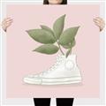 Picture of Plant Shoe Pink _GroupedProduct_Square_Canvas_