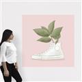 Picture of Plant Shoe Pink _GroupedProduct_Square_Canvas_