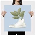Picture of Plant Shoe Blue I _GroupedProduct_Square_Canvas_