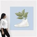 Picture of Plant Shoe Blue I _GroupedProduct_Square_Canvas_