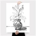 Picture of Hand Drawn Vase _GroupedProduct_Rectangle_Portrait_Canvas_