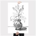 Picture of Hand Drawn Vase _GroupedProduct_Rectangle_Portrait_Canvas_