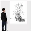 Picture of Hand Drawn Vase _GroupedProduct_Rectangle_Portrait_Canvas_