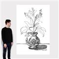 Picture of Hand Drawn Vase _GroupedProduct_Rectangle_Portrait_Canvas_