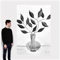 Picture of Black Vase Botanical II _GroupedProduct_Rectangle_Portrait_Canvas_