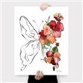 Picture of Floral Butterfly II _GroupedProduct_Rectangle_Portrait_Canvas_